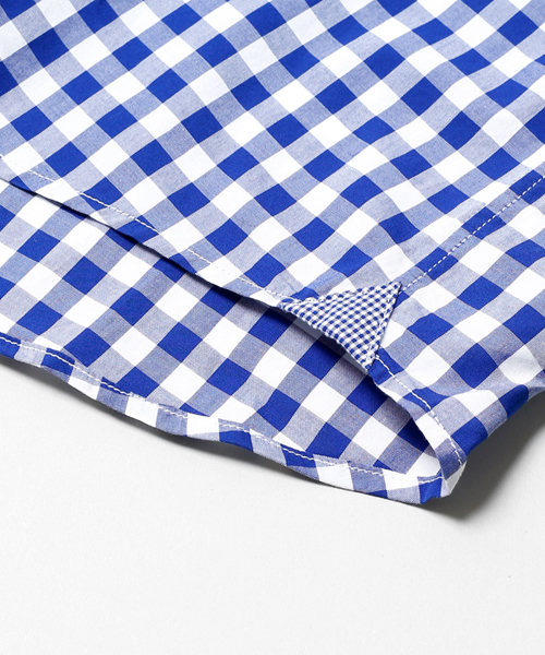 NANO universe（ナノユニバース）の「WEB限定 / BIGギンガムsh 7/S（シャツ/ブラウス・メンズ・ブラック/ネイビー/パープル/ブルー・LARGE/SMALL/MEDIUM/X-LARGE）」の7枚目の写真