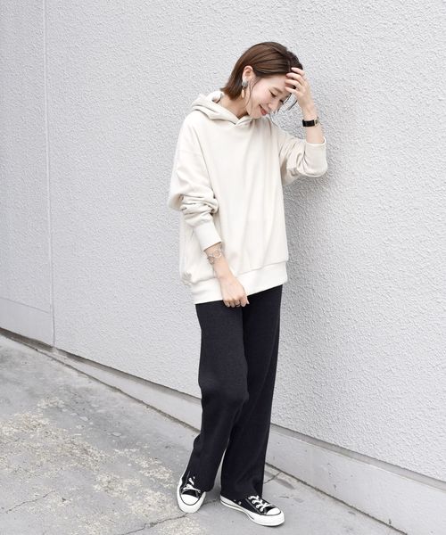 SHIPS（シップス）の「コットンレーヨンニットパンツ◇（その他パンツ・レディース・ブラック/ライトグレー/ブラウン・ONE SIZE）」の19枚目の写真