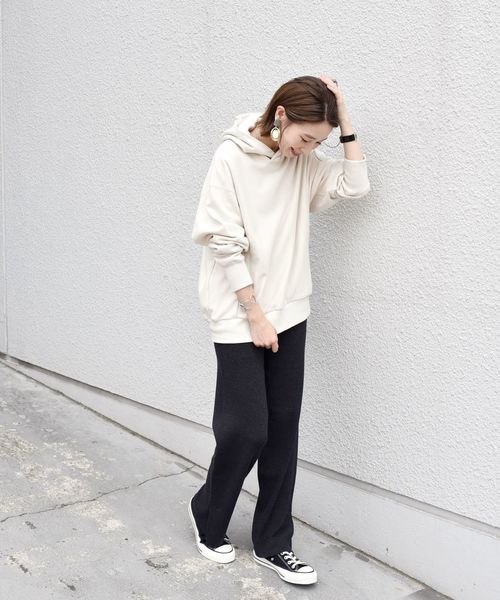 SHIPS（シップス）の「コットンレーヨンニットパンツ◇（その他パンツ・レディース・ブラック/ライトグレー/ブラウン・ONE SIZE）」の10枚目の写真