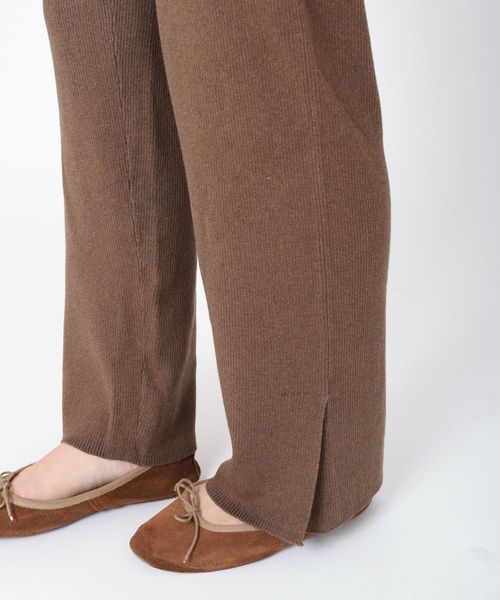SHIPS（シップス）の「コットンレーヨンニットパンツ◇（その他パンツ・レディース・ブラック/ライトグレー/ブラウン・ONE SIZE）」の8枚目の写真