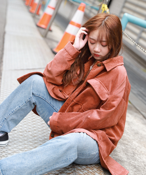 apres jour（アプレジュール）の「コーデュロイCPOジャケット【ZOZOTOWN限定アイテム】（ブルゾン・レディース・カーキ/モカ/オレンジ系その他/ライトベージュ・フリー）」の7枚目の写真