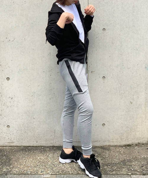 STYLEBLOCK(スタイルブロック)の「ポンチ配色ジップアップパーカー(パーカー・メンズ・ホワイト/ブラック/ネイビー/杢グレー/ヘザーチャコール・LL/M/L)」の8枚目の写真