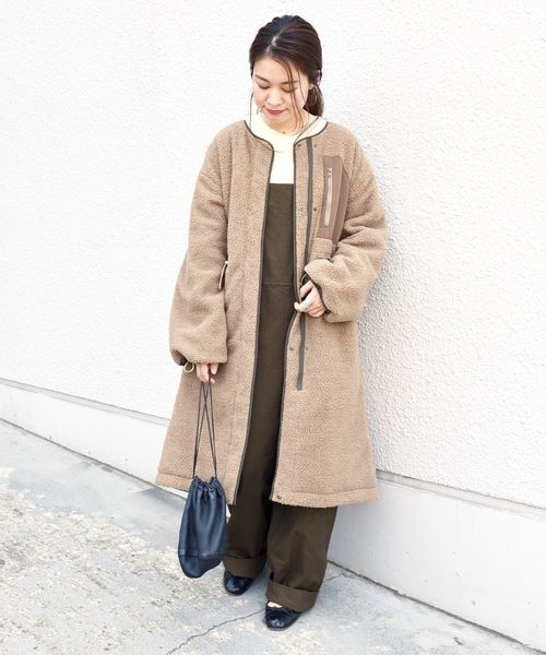 liflattie ships(リフラティ シップス)の「liflattie ships:キルティング×ボアリバーシブルコート◇(その他アウター・レディース・オリーブ/ネイビー・SMALL/MEDIUM)」の5枚目の写真