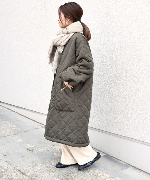 liflattie ships(リフラティ シップス)の「liflattie ships:キルティング×ボアリバーシブルコート◇(その他アウター・レディース・オリーブ/ネイビー・SMALL/MEDIUM)」の8枚目の写真