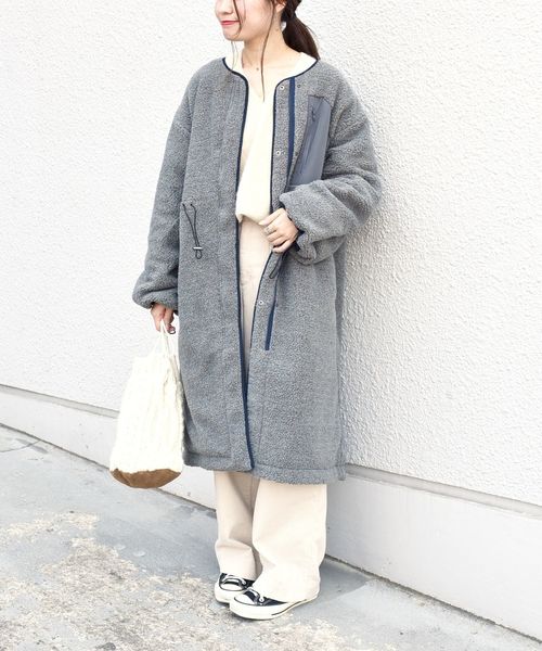 liflattie ships(リフラティ シップス)の「liflattie ships:キルティング×ボアリバーシブルコート◇(その他アウター・レディース・オリーブ/ネイビー・SMALL/MEDIUM)」の14枚目の写真