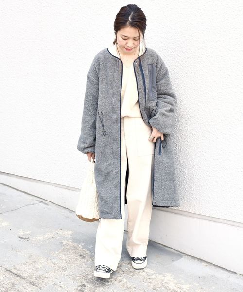 liflattie ships(リフラティ シップス)の「liflattie ships:キルティング×ボアリバーシブルコート◇(その他アウター・レディース・オリーブ/ネイビー・SMALL/MEDIUM)」の16枚目の写真