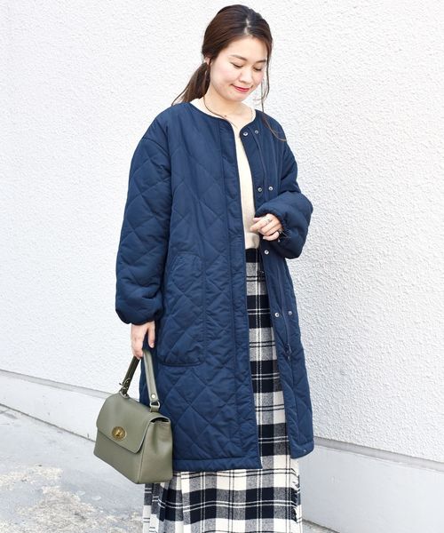 liflattie ships(リフラティ シップス)の「liflattie ships:キルティング×ボアリバーシブルコート◇(その他アウター・レディース・オリーブ/ネイビー・SMALL/MEDIUM)」の18枚目の写真