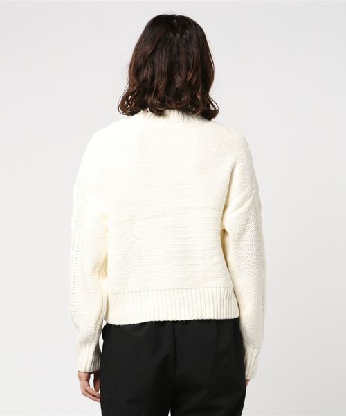 WEGO(ウィゴー)の「WEGO/【セットアップ対応商品】ケーブルセーター(ニット/セーター・レディース・パープル/アイボリー/マスタード/ワイン/ライトベージュ/ピンク/ライトブラウン/ブルー系その他/グリーン系その他・FREE)」の10枚目の写真