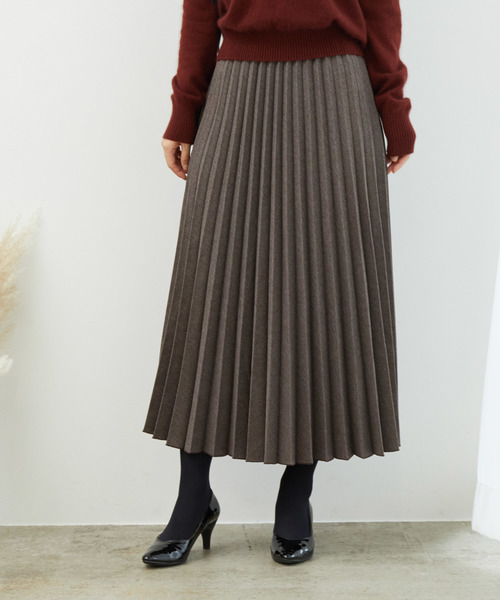 ROPE' PICNIC(ロペピクニック)の「エステルアコーディオンプリーツスカート(スカート・レディース・グレー/ブラウン系その他/ホワイト系その他3/イエロー系その他3・40/38)」の3枚目の写真