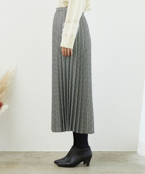 ROPE' PICNIC(ロペピクニック)の「エステルアコーディオンプリーツスカート(スカート・レディース・グレー/ブラウン系その他/ホワイト系その他3/イエロー系その他3・40/38)」の6枚目の写真