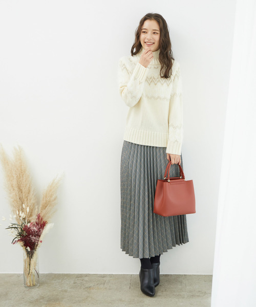 ROPE' PICNIC(ロペピクニック)の「エステルアコーディオンプリーツスカート(スカート・レディース・グレー/ブラウン系その他/ホワイト系その他3/イエロー系その他3・40/38)」の16枚目の写真
