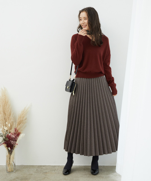 ROPE' PICNIC(ロペピクニック)の「エステルアコーディオンプリーツスカート(スカート・レディース・グレー/ブラウン系その他/ホワイト系その他3/イエロー系その他3・40/38)」の5枚目の写真