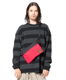 Oversize waffle border knit / オーバーサイズワッフルボーダーニット