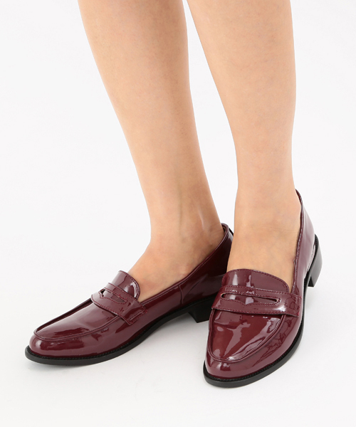 Ray BEAMS（レイビームス）の「【FUDGE 5月号掲載】Ray BEAMS / エナメル調 コインローファー■（ドレスシューズ・レディース・ブラック/ワイン/ダークグリーン・38/37/39/36）」の3枚目の写真