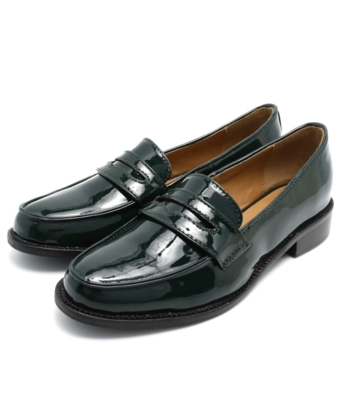 Ray BEAMS（レイビームス）の「【FUDGE 5月号掲載】Ray BEAMS / エナメル調 コインローファー■（ドレスシューズ・レディース・ブラック/ワイン/ダークグリーン・38/37/39/36）」の13枚目の写真