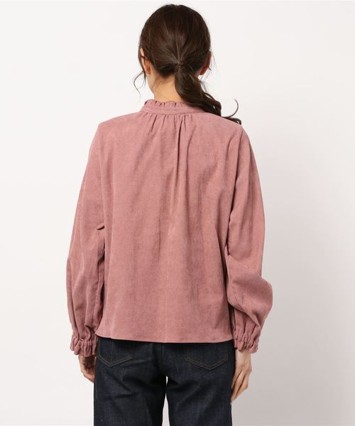 rps（アールピーエス）の「プチハイネック多釦コーデュロイブラウス（シャツ/ブラウス・レディース・オフホワイト/ピンク/ベージュ・M）」の11枚目の写真