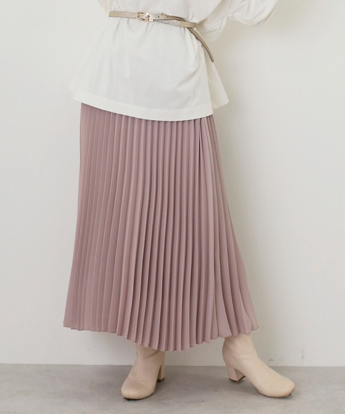 one after another NICE CLAUP（ワンアフターアナザーナイスクラップ）の「【WEB限定】アソートプリーツスカート（スカート・レディース・ホワイト系その他/カーキ/グリーン系その他/ピンク系その他/オレンジ系その他/ブラック系その他/アイボリー/ミント・FREE）」の8枚目の写真