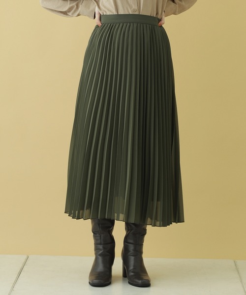 one after another NICE CLAUP（ワンアフターアナザーナイスクラップ）の「【WEB限定】アソートプリーツスカート（スカート・レディース・ホワイト系その他/カーキ/グリーン系その他/ピンク系その他/オレンジ系その他/ブラック系その他/アイボリー/ミント・FREE）」の5枚目の写真