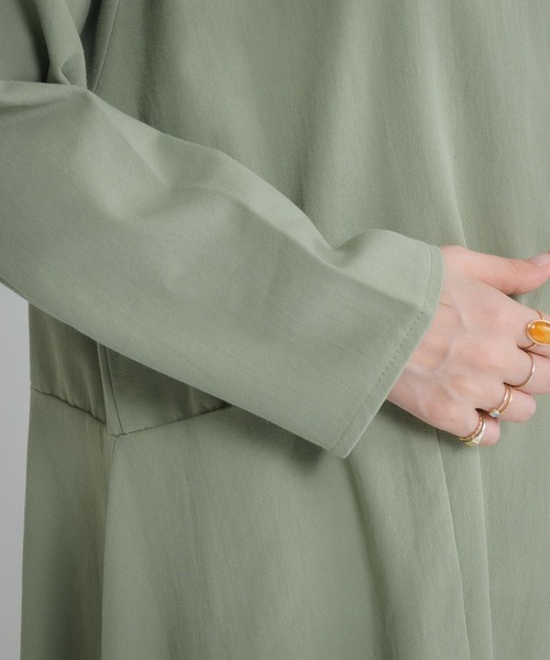 Libra Cue（リブラ キュー）の「Libra シャーリングティアードワンピース（ワンピース・レディース・アイボリー/ブラック/グリーン・FREE）」の6枚目の写真