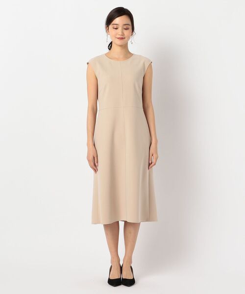 NOLLEY’S Sophi(ノーリーズソフィ)の「ニットジョーゼットワンピース(ワンピース・レディース・ブラック/ベージュ・36/38)」の7枚目の写真