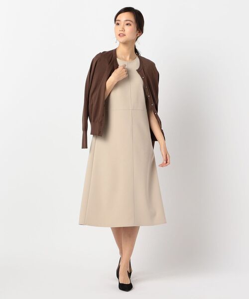 NOLLEY’S Sophi(ノーリーズソフィ)の「ニットジョーゼットワンピース(ワンピース・レディース・ブラック/ベージュ・36/38)」の15枚目の写真