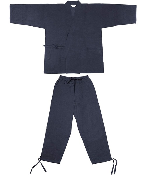 KYOETSU(キョウエツ)の「夏用しじら作務衣(着物・メンズ・ネイビー/ブラック/グレー/インディゴブルー・L/LL/M)」の13枚目の写真