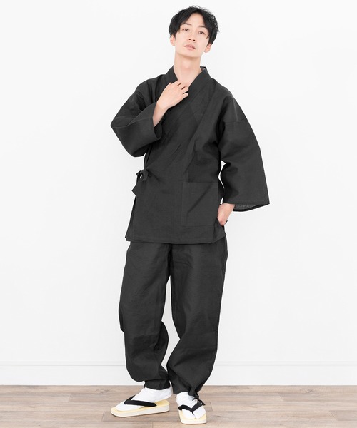 KYOETSU(キョウエツ)の「夏用しじら作務衣(着物・メンズ・ネイビー/ブラック/グレー/インディゴブルー・L/LL/M)」の22枚目の写真