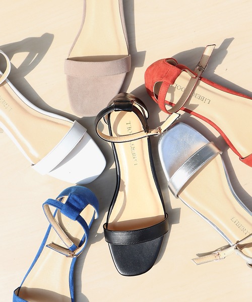 LibertyDoll（リバティードール）の「Liberty Doll / スクエアトゥセパレートストラップサンダル(4031)華奢ストラップサンダル（サンダル・レディース・ベージュ/マスタード/ブルー/ゴールド/レッド/シルバー/オレンジ/ブラック系その他/ネイビー/グレー/ホワイト/ブラック/グリーン/ベージュ系その他/アイボリー/グリーン系その他/オレンジ系その他・S/3L/SS/LL/L/M）」の4枚目の写真