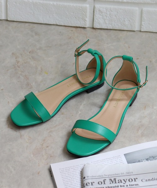 LibertyDoll（リバティードール）の「Liberty Doll / スクエアトゥセパレートストラップサンダル(4031)華奢ストラップサンダル（サンダル・レディース・ベージュ/マスタード/ブルー/ゴールド/レッド/シルバー/オレンジ/ブラック系その他/ネイビー/グレー/ホワイト/ブラック/グリーン/ベージュ系その他/アイボリー/グリーン系その他/オレンジ系その他・S/3L/SS/LL/L/M）」の9枚目の写真