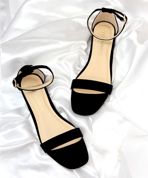 LibertyDoll（リバティードール）の「Liberty Doll / スクエアトゥセパレートストラップサンダル(4031)華奢ストラップサンダル（サンダル・レディース・ベージュ/マスタード/ブルー/ゴールド/レッド/シルバー/オレンジ/ブラック系その他/ネイビー/グレー/ホワイト/ブラック/グリーン/ベージュ系その他/アイボリー/グリーン系その他/オレンジ系その他・S/3L/SS/LL/L/M）」の3枚目の写真