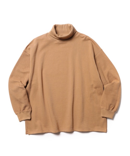 MR.OLIVE(ミスターオリーブ)の「チェンジ スリーブ スウェット /ビックシルエット タートルネック トレーナー(スウェット・メンズ・ブラウン/キャメル/ブラック/オフホワイト・LARGE/MEDIUM/SMALL)」の1枚目の写真