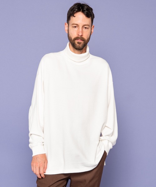 MR.OLIVE(ミスターオリーブ)の「チェンジ スリーブ スウェット /ビックシルエット タートルネック トレーナー(スウェット・メンズ・ブラウン/キャメル/ブラック/オフホワイト・LARGE/MEDIUM/SMALL)」の2枚目の写真