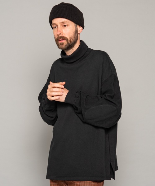 MR.OLIVE(ミスターオリーブ)の「チェンジ スリーブ スウェット /ビックシルエット タートルネック トレーナー(スウェット・メンズ・ブラウン/キャメル/ブラック/オフホワイト・LARGE/MEDIUM/SMALL)」の3枚目の写真