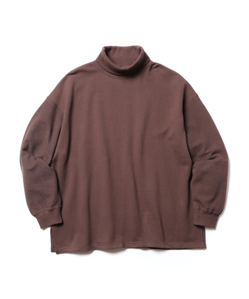 MR.OLIVE(ミスターオリーブ)の「チェンジ スリーブ スウェット /ビックシルエット タートルネック トレーナー(スウェット・メンズ・ブラウン/キャメル/ブラック/オフホワイト・LARGE/MEDIUM/SMALL)」の7枚目の写真