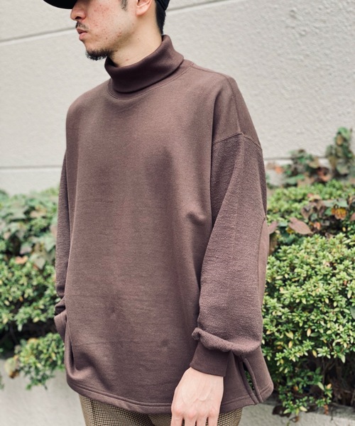 MR.OLIVE(ミスターオリーブ)の「チェンジ スリーブ スウェット /ビックシルエット タートルネック トレーナー(スウェット・メンズ・ブラウン/キャメル/ブラック/オフホワイト・LARGE/MEDIUM/SMALL)」の19枚目の写真