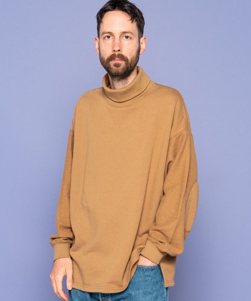MR.OLIVE(ミスターオリーブ)の「チェンジ スリーブ スウェット /ビックシルエット タートルネック トレーナー(スウェット・メンズ・ブラウン/キャメル/ブラック/オフホワイト・LARGE/MEDIUM/SMALL)」の17枚目の写真