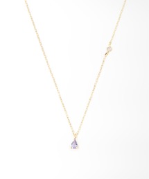 タンザナイト2*3ペアシェイプネックレス K10