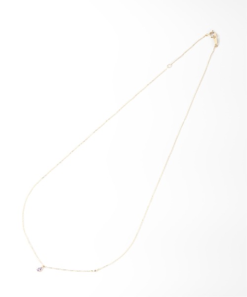 Spick & Span（スピックアンドスパン）の「タンザナイト2*3ペアシェイプネックレス K10（ネックレス・レディース・ゴールド・FREE）」の2枚目の写真