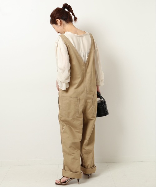 Spick & Span リネンシリンダルサロペ　カーキ Spick & Span（スピックアンドスパン）の「リーンフィット