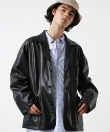FREAK'S STORE | 【定番10色展開】シェフジャケット / オーバーサイズ / ビッグシルエット / コーデュロイ / ウール / チェック / PUレザー type2(テーラードジャケット)