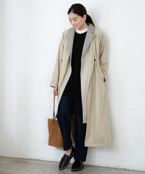 LEPSIM（レプシィム）の「2SETレイヤードコート　895617（その他アウター・レディース・ベージュ/カーキ・FREE）」の4枚目の写真
