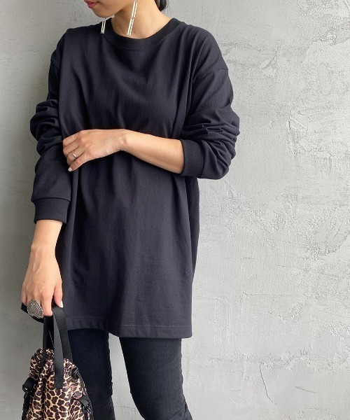 HANES（ヘインズ）の「[HANES/ヘインズ] BEEFY ビーフィーロングスリーブTシャツ（Tシャツ/カットソー・レディース・ヘザーグレー/ホワイト/ブラック・M/L/XL）」の17枚目の写真