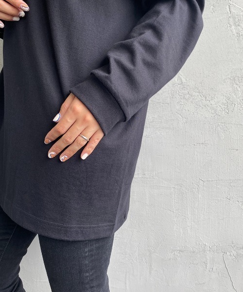 HANES（ヘインズ）の「[HANES/ヘインズ] BEEFY ビーフィーロングスリーブTシャツ（Tシャツ/カットソー・レディース・ヘザーグレー/ホワイト/ブラック・M/L/XL）」の21枚目の写真