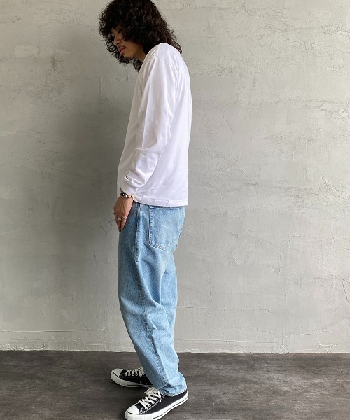 HANES（ヘインズ）の「[HANES/ヘインズ] BEEFY ビーフィーロングスリーブTシャツ（Tシャツ/カットソー・レディース・ヘザーグレー/ホワイト/ブラック・M/L/XL）」の5枚目の写真