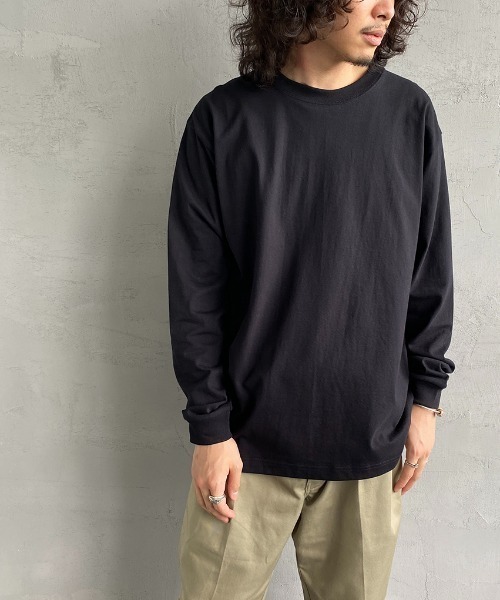 HANES（ヘインズ）の「[HANES/ヘインズ] BEEFY ビーフィーロングスリーブTシャツ（Tシャツ/カットソー・レディース・ヘザーグレー/ホワイト/ブラック・M/L/XL）」の22枚目の写真