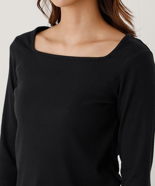 AZUL by moussy（アズールバイマウジー）の「SQUARE NECK RIB L