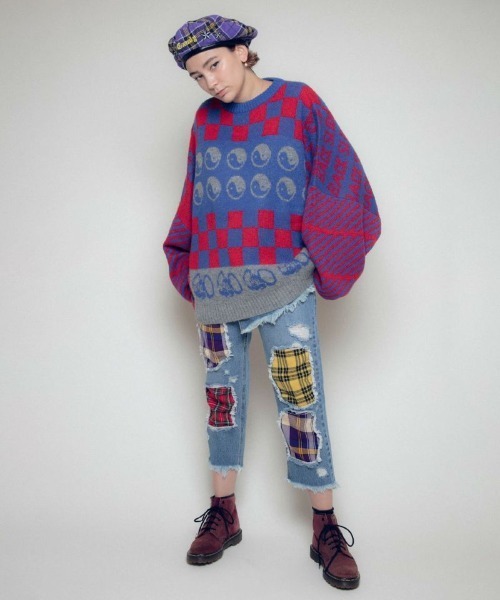 Candy Stripper(キャンディストリッパー)の「BACK SLIDE ニット(ニット/セーター・レディース・グレー/ブルー/ピンク・2)」の13枚目の写真