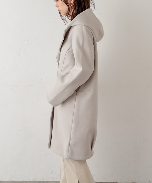 natural couture（ナチュラルクチュール）の「お上品フードジップコート（その他アウター・レディース・アイボリー/モカ/ネイビー/サックスブルー・FREE）」の14枚目の写真