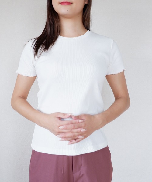 FRUIT OF THE LOOM(フルーツオブザルーム)の「FRUIT OF THE LOOM リブインナーTシャツ(Tシャツ/カットソー・レディース・C/A/B・S/M/L)」の3枚目の写真