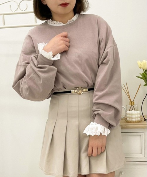 apres jour(アプレジュール)の「MILKロンT【ZOZOTOWN限定アイテム】(Tシャツ/カットソー・レディース・オフホワイト/サックスブルー/オレンジ/ミント/モカ/ラベンダー/ライトピンク・X-LARGE/フリー)」の2枚目の写真